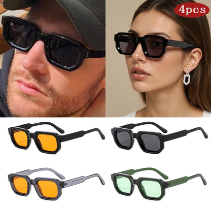 Car Sunglasses 1/4Set New Small Frame Rectangle Sun Glasses Women Cute Brand Colorful Glasses Simple Fashion Style Eyewear